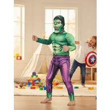Hulk Kaslı Çocuk Kostümü