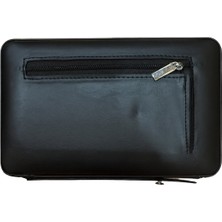 Premium Quality Pq Çakmak Kesicili Xl Siyah Deri Puro Taşıma Çantası & Seyahat Humidoru