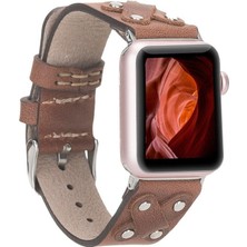Sinerjim Apple Watch Uyumlu Deri Kordon Cross 42-44-45mm ST TN02