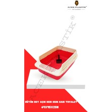 Feyza Design Büyük Boy Açık Kedi Tuvaleti 64X45X25CM, Renk Seçenekleri