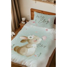 Homamia Isme Özel Baskılı %100 Pamuk Tek Kişilik Nevresim Takımı Kedi