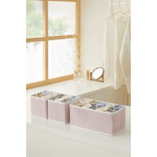 Luxway Home 3 Parça Çekmece ve Dolap Içi Düzenleyici Kutu Seti – Çok Amaçlı Katlanabilir Kumaş Organizer