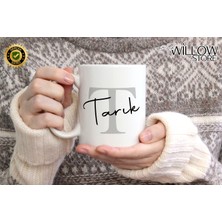 Willow Store Kişiye Özel Erkek Isimli T Harfi Porselen Kupa Bardak,modern,estetik,hediye,kaliteli