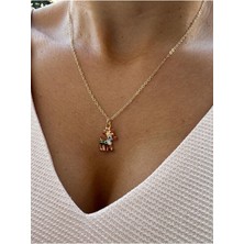 Hercy Ren Geyiği Figürlü Zarif Charm Kolye | 14K Altın Kaplama Christmas Kolye | Festival Kolyesi