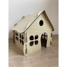 Feyza Design Şık ve Doğal Ahşap Kedi Yuvası, Rahat ve Güvenli Kullanım Sağlar