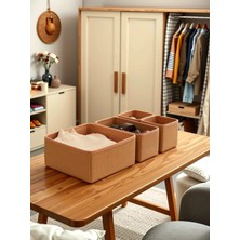 Luxway Home 4'lü Jüt Jüt Çekmece Içi Düzenleyici Kutu Organizer Seti