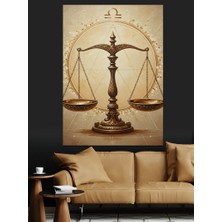 Tablomega Adalet Terazisi Denge Sembolü Dekoratif Kanvas - Mdf Ahşap Tablo
