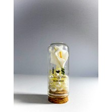 Betu Tasarım Gala Çiçeği ve Inci Süslemeli Ters Fanus - 20 Adet - Söz, Nişan, Düğün Hediyelikleri