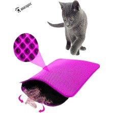 Feyza Design 60X42 cm Elekli Kedi Tuvalet Ön Paspası, Temiz ve Pratik Kullanım