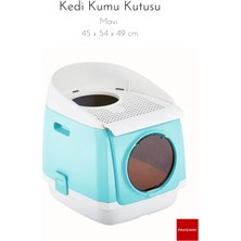 Feyza Design Renkli Kedi Kumu Kutusu, Pratik ve Şık Tasarım, Güvenli Saklama Çözümü