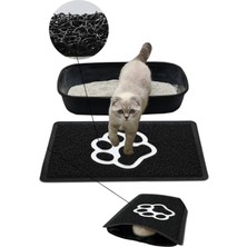 Feyza Design Çift Katlı Kaymaz Kedi Tuvaleti Paspası 40X60CM, Yıkanabilir ve Sıvı Geçirmez
