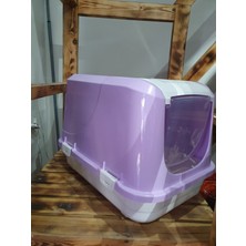 Feyza Design Mega Boy Kapalı Kedi Tuvaleti, 65X45X45CM, Konforlu ve Şık Tasarım