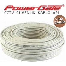 POWERGATE VIA 100mt, 2+1 (2x0,22+0,22) %100 Bakır, Cctv Güvenlik Kablosu