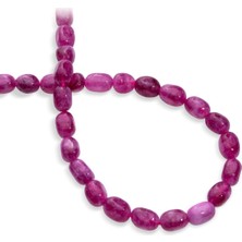 Sıkma Doğal Taş Kırmızı Tımbıl 11X8MM Kesim Dizi