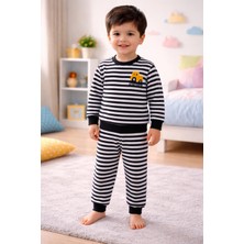 Renkli Diyar Erkek Çocuk Alt Üst Takım 2 Ip Şardonlu Kışlık Takım