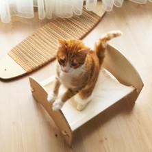 Feyza Design Eğlenceli Ahşap Kedi Hamağı, Dayanıklı ve Şık Tasarım