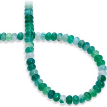 Madagaskar Akik Doğal Taş Parlak Açık Yeşil 5X8MM Dizi