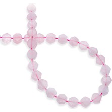 Pembe Kuvars Doğal Taş 9X5MM Dizi