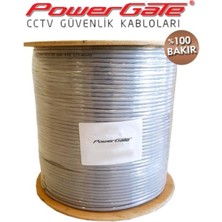POWERGATE VIA 250mt, 2+1 (2x0,22+0,22) %100 Bakır, Cctv Güvenlik Kablosu