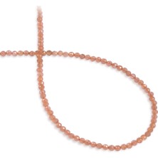 Kedi Gözü Doğal Taş Açık Turuncu Faset Kesim 3mm Dizi