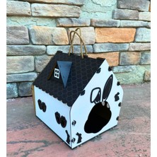 Feyza Design Ahşap Dekoratif Tek Katlı Beyaz Tavşan Evi Yuvası, Şık ve Doğal Tasarım