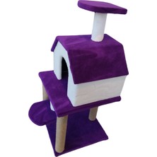 Feyza Design Çift Katlı Konforlu ve Şık Kedi Evi, Rahat Yaşam Alanı