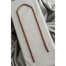 Hematit Doğal Taş Mat Kahverengi Silindir Kesim 4X8MM Dizi