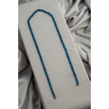 Hematit Doğal Taş Mat Mavi Daire Kesim 4X4MM Dizi