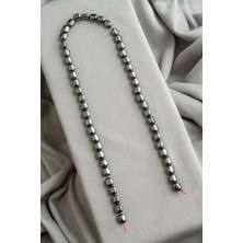 Hematit Doğal Taş Füme Tımbıl Kesim 7X8MM Dizi