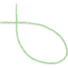 Kedi Gözü Doğal Taş Açık Yeşil Faset Kesim 2mm Dizi