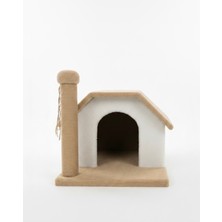 Feyza Design Rahat ve Eğlenceli Kedi Evi ve Tırmalama Sütunu Seti