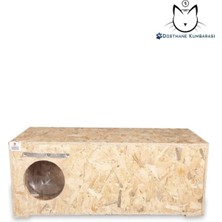 Feyza Design Ahşap Kedi Kulübesi, 90X35X40 Cm, Rahat ve Güvenli Kedi Evi
