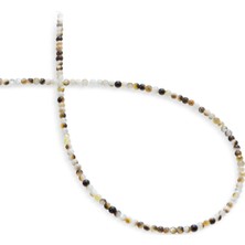 Sedef Doğal Taş Beyaz Kahve Küre Kesim 2mm Dizi [aa]