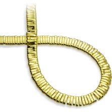 Hematit Doğal Taş Altın Sarı Çift Delikli 10X2MM Dizi