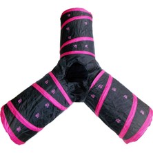 Feyza Design Renkli 3 Yönlü Kedi Tüneli, Eğlenceli ve Rahat Oyun Alanı