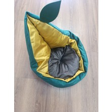 Feyza Design Konforlu Kedi Yatağı, Avokado Desenli, Rahat ve Şık Tasarım