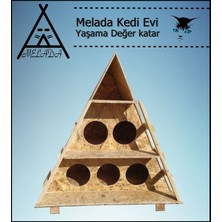 Feyza Design Doğal Ahşap Kedi Evi, Dış Mekan Uyumlu, 100X90X55 Cm, Dayanıklı Tasarım