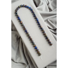 Murano Kuvars Doğal Taş Parlak Lacivert Küre Kesim 8mm Dizi
