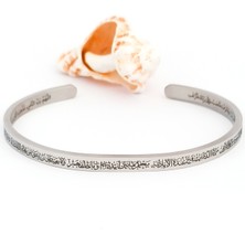 Markajda Ayetel Kürsi, Inşirah Suresi ve Şifa Duası Işlenmiş Paslanmaz Çelik Koruma Bilekliği - Manevi Koruma ve Huzur