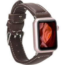 Sinerjim Apple Watch Uyumlu Deri Kordon 42-44-45mm NM4-AS4 Kahve
