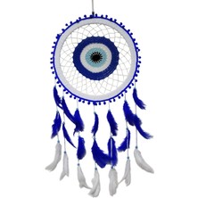 Mixperi Evil Eye Nazar Boncuğu Dream Catcher - Tüylü Duvar Dekoru Koruma ve Şans Getiren Rüya Kapan