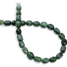 Sıkma Doğal Taş Yeşil Tımbıl 11X8MM Kesim Dizi