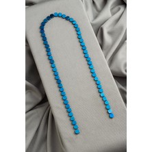 Hematit Doğal Taş Mavi Altıgen Kesim 6X6MM Dizi