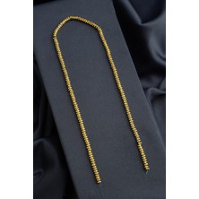 Hematit Doğal Taş Altın Sarı Rondela Kesim 2X4MM Dizi