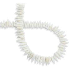 Mercan Doğal Taş Beyaz Diş Kesim Dizi