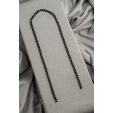 Hematit Doğal Taş Mat Siyah Daire Kesim 4X4MM Dizi