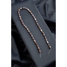 Sedef Doğal Taş Parlak Kahverengi Arpa Kesim 5X9MM Dizi [ab+]