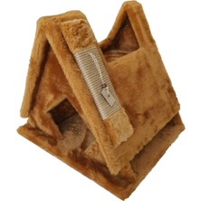 Feyza Design Konforlu ve Şık Tırmalamalı Kedi Evi, Rahat Yaşam Alanı