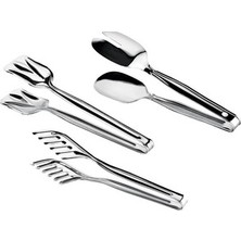 Emrullah Rostfrei 430 Kalite Paslanmaz Servis Maşa Seti 3 Parça