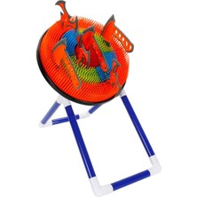 PopŞeker Yumuşak Uçlu Ayaklı Dart Oyun Seti – Baltalı ve Spiral Dartlı Güvenli Hedef Vurma Oyunu